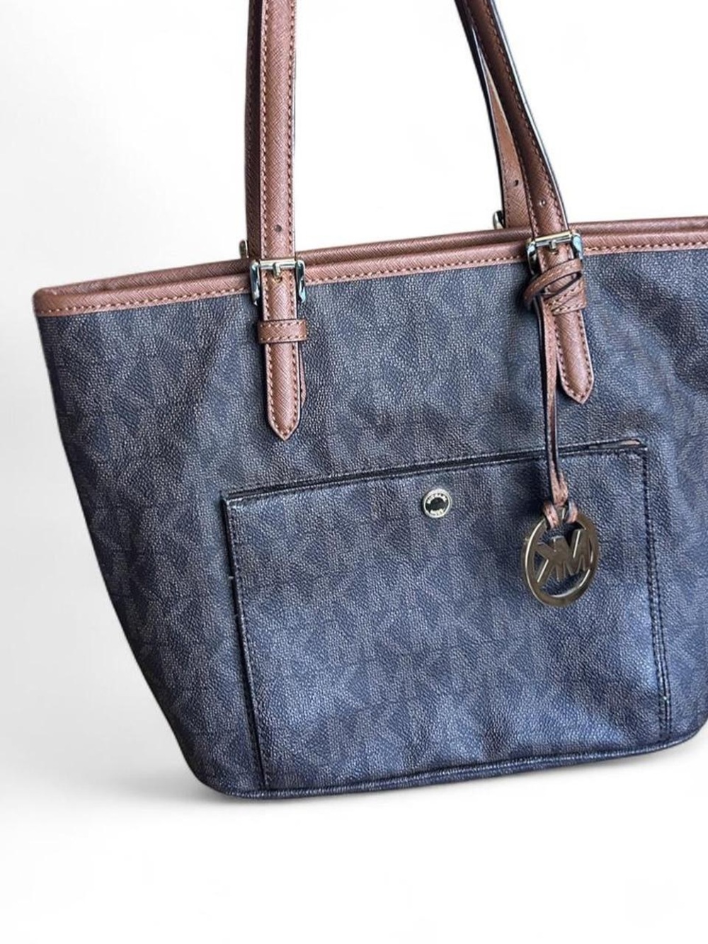 Michael Kors Jet Set Top Zip Snap Pocket Tote